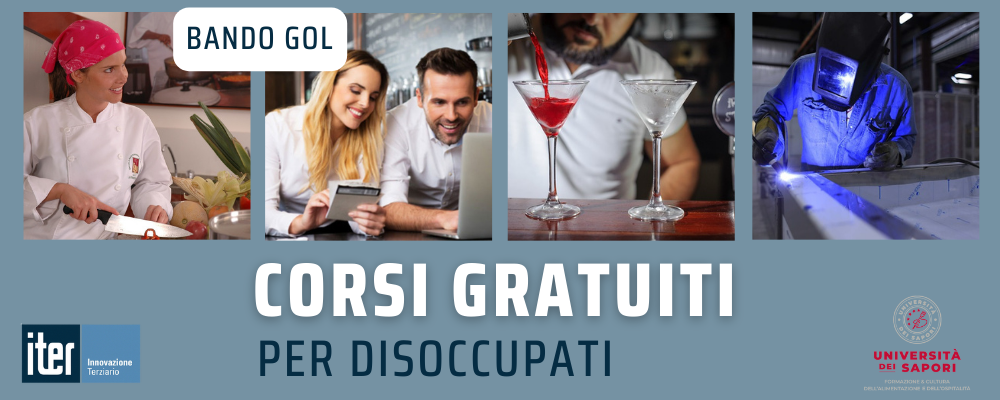 Bando Gol corsi gratuiti Innovazione Terziario e Università dei Sapori